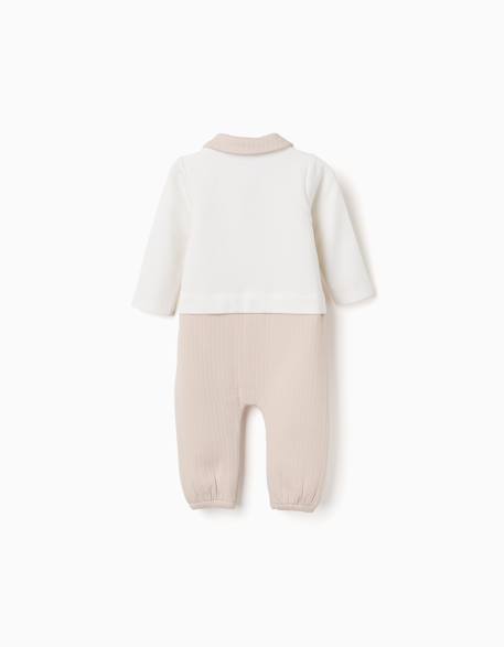 Combinaison matelassée en coton Gris clair 2 - vertbaudet enfant 