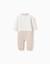 Combinaison matelassée en coton Gris clair 2 - vertbaudet enfant 
