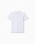 Polo en coton avec col mao et poche Blanc 1 - vertbaudet enfant 