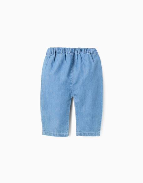 Jean en coton avec taille élastique Bleu 2 - vertbaudet enfant 