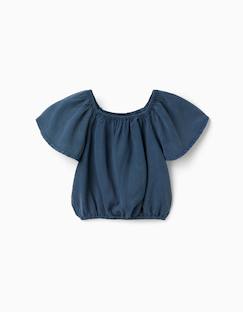 Blouse en lyocell avec col et taille élastiques  - vertbaudet enfant