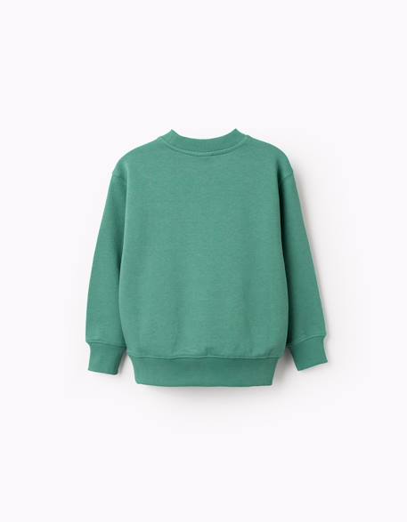 Sweat en coton avec imprimé unlock your creativity Vert 2 - vertbaudet enfant 