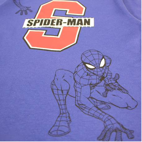 T-shirt manches courtes garçon à imprimé spiderman Gris+Violet 6 - vertbaudet enfant 