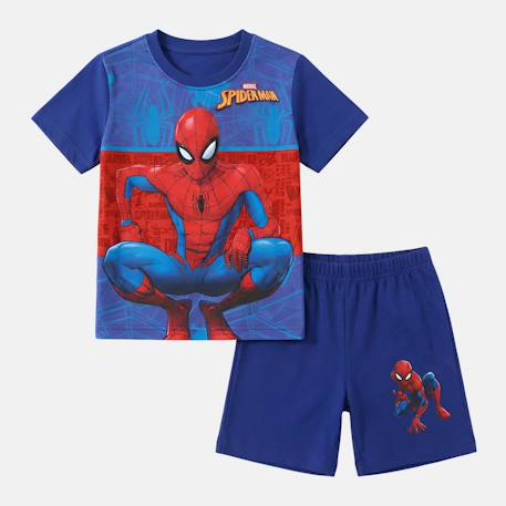 Ensemble garçon t-shirt manches courtes et short spiderman Bleu+Rouge 3 - vertbaudet enfant 