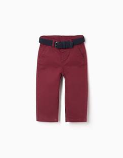 Bébé-Pantalon, jean-Pantalon chino slim en sergé avec ceinture