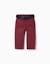 Pantalon chino slim en sergé avec ceinture Bleu+Rouge foncé 5 - vertbaudet enfant 