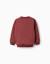 Sweat en coton avec imprimé en relief et poche Marrón 2 - vertbaudet enfant 
