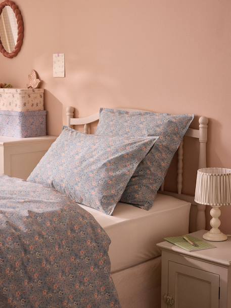 Taie d'oreiller percale de coton mélodie Bleu celeste 3 - vertbaudet enfant 