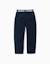 Pantalon chino slim en sergé avec bande rayée Beige clair+Bleu 6 - vertbaudet enfant 