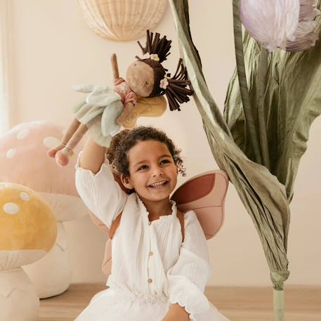 Poupée fée en peluche 35 cm Rose, vert, jaune 3 - vertbaudet enfant 