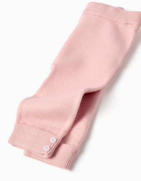 Pantalon en maille avec taille élastique Rose clair 3 - vertbaudet enfant 