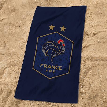 Serviette de bain et de plage imprimée 100% coton, fff triomphe Bleu 2 - vertbaudet enfant 