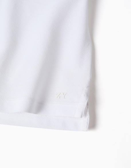 Polo en coton avec col mao et poche Blanc 4 - vertbaudet enfant 