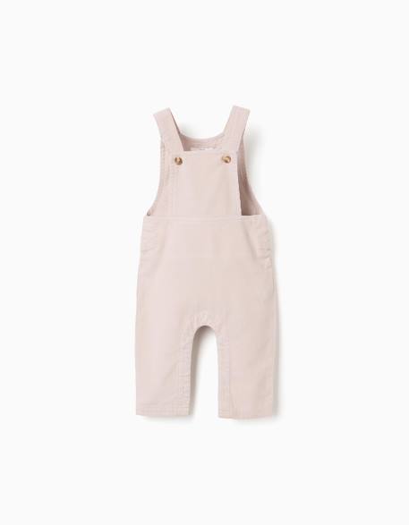 Salopette en velours côtelé Gris clair 1 - vertbaudet enfant 
