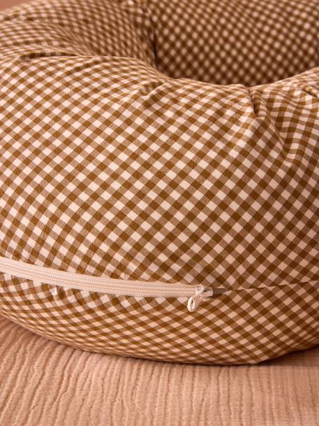 Coussin d'allaitement Imprimé hirondelles+Vichy caramel 6 - vertbaudet enfant 
