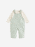 Ensemble salopette T-shirt bébé cœur vert d'eau 11 - vertbaudet enfant 