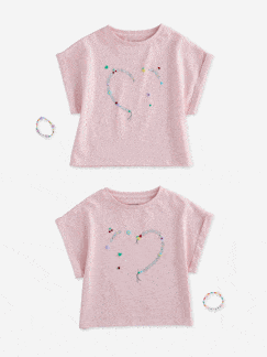 -Lot T-shirt et bracelets meilleures amies 