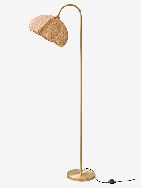 Lampadaire rotin fleur métal doré 3 - vertbaudet enfant 