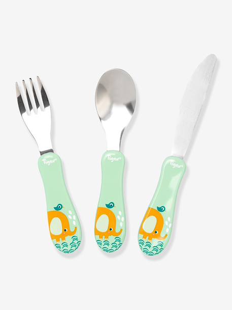 3 couverts inox enfant vert 1 - vertbaudet enfant 