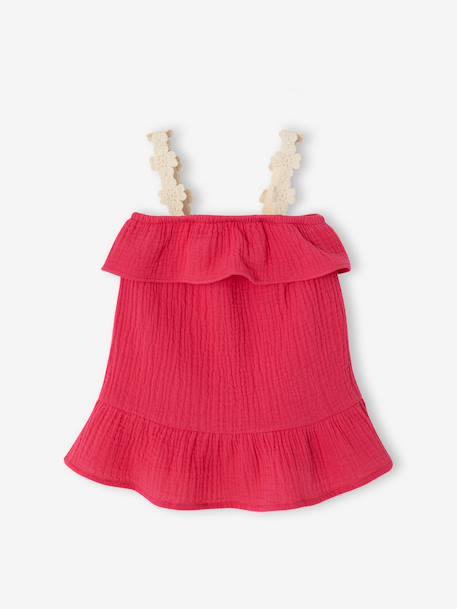 Ensemble robe bandana bébé fille framboise 3 - vertbaudet enfant 