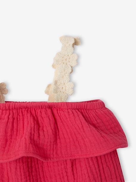 Ensemble robe bandana bébé fille framboise 6 - vertbaudet enfant 