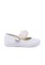 Chaussures babies cérémonie brazalet à fleurs Beige+Blanc 7 - vertbaudet enfant 
