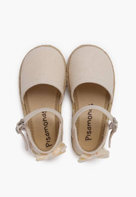 Espadrilles cérémonie nœud arrière en gros-grain Blanc+Écru 11 - vertbaudet enfant 