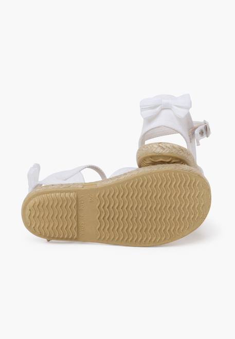 Espadrilles cérémonie nœud arrière en gros-grain Blanc+Écru 3 - vertbaudet enfant 