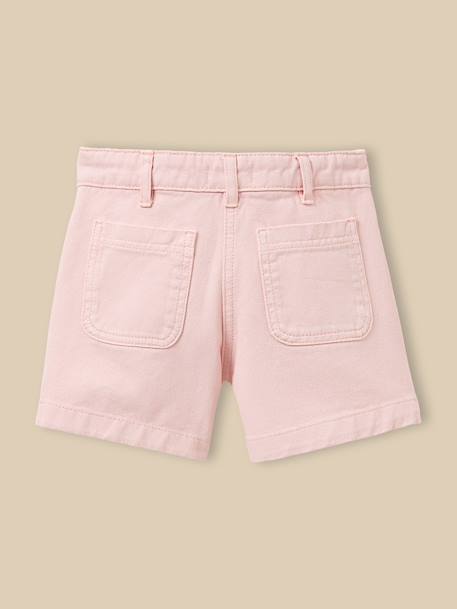 Short fille denim couleur Ecru+Rose tendre+Sable 7 - vertbaudet enfant 