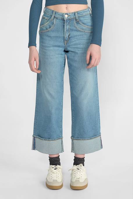 Jeans droite regular large, longueur 34 Blue 1 - vertbaudet enfant 