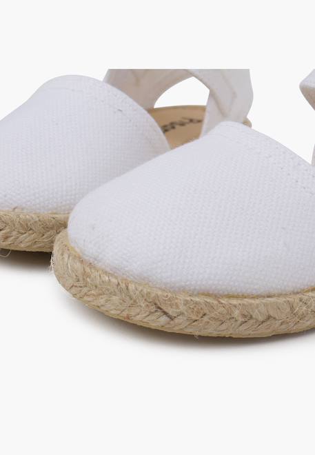 Espadrilles cérémonie nœud arrière en gros-grain Blanc+Écru 6 - vertbaudet enfant 