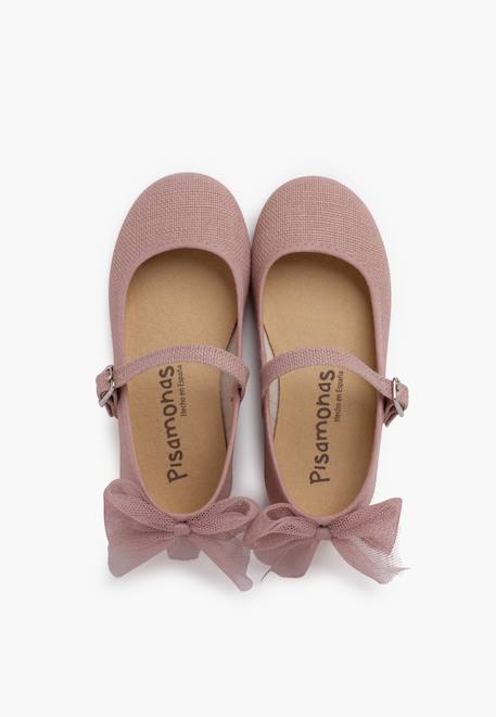 Chaussures babies cérémonie nœud de tulle Beige+Blanc+Menthe+Rose claire 23 - vertbaudet enfant 