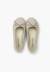 Ballerines de cérémonie en lin pour fille Blanc+Bleu marine+Écru 17 - vertbaudet enfant 