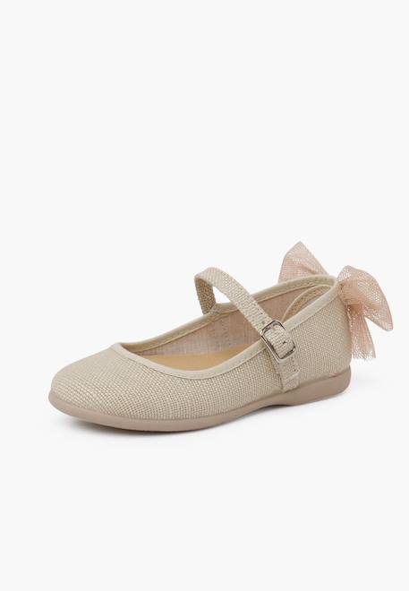 Chaussures babies cérémonie nœud de tulle Beige+Blanc+Menthe+Rose claire 2 - vertbaudet enfant 