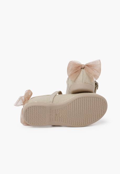 Chaussures babies cérémonie nœud de tulle Beige+Blanc+Menthe+Rose claire 3 - vertbaudet enfant 