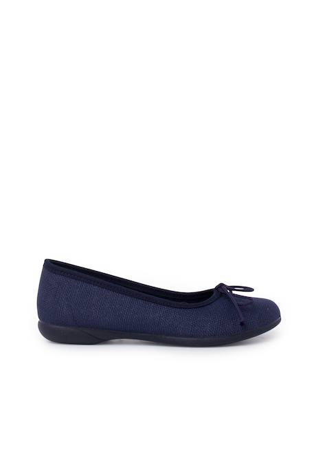 Ballerines de cérémonie en lin pour fille Blanc+Bleu marine+Écru 7 - vertbaudet enfant 