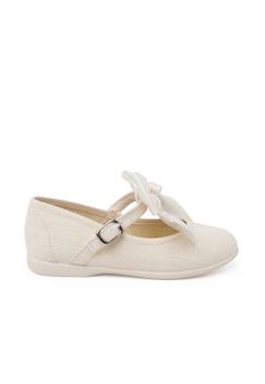 Chaussures-Chaussures babies cérémonie toile nœud satin