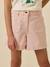 Short fille denim couleur Ecru+Rose tendre+Sable 9 - vertbaudet enfant 