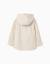 Chemise à manches longues en lin et coton avec capuche Beige clair+Bleu 2 - vertbaudet enfant 