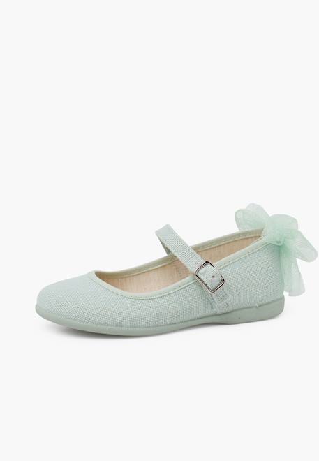 Chaussures babies cérémonie nœud de tulle Beige+Blanc+Menthe+Rose claire 14 - vertbaudet enfant 