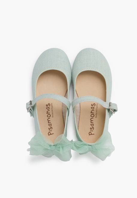 Chaussures babies cérémonie nœud de tulle Beige+Blanc+Menthe+Rose claire 17 - vertbaudet enfant 