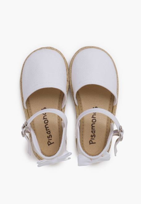 Espadrilles cérémonie nœud arrière en gros-grain Blanc+Écru 5 - vertbaudet enfant 