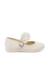 Chaussures babies cérémonie brazalet à fleurs Beige+Blanc 1 - vertbaudet enfant 