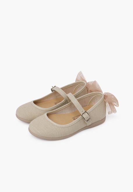 Chaussures babies cérémonie nœud de tulle Beige+Blanc+Menthe+Rose claire 4 - vertbaudet enfant 