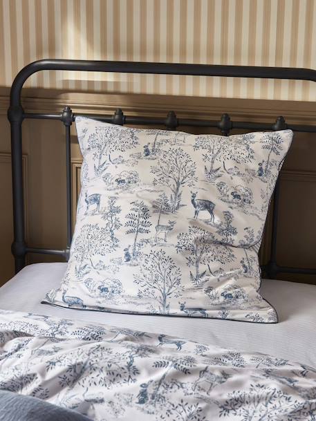 Taie d'oreiller coton 'esprit petit jouy' Jouy bleu+Jouy rose 3 - vertbaudet enfant 
