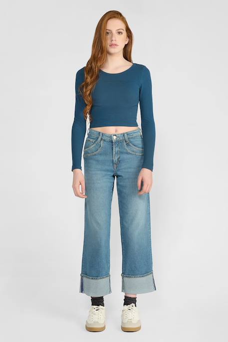 Jeans droite regular large, longueur 34 Blue 2 - vertbaudet enfant 