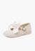 Chaussures babies cérémonie toile nœud satin Blanc+Ivoire+Rose claire 8 - vertbaudet enfant 