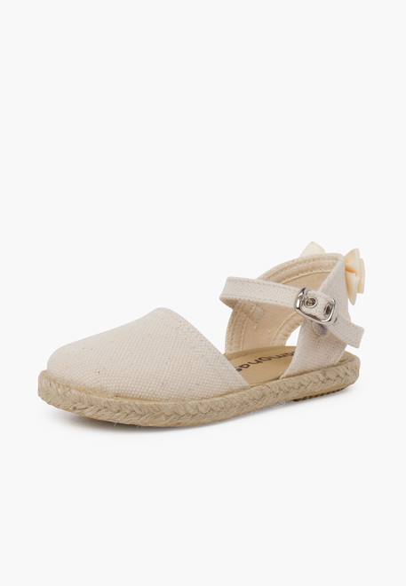 Espadrilles cérémonie nœud arrière en gros-grain Blanc+Écru 8 - vertbaudet enfant 