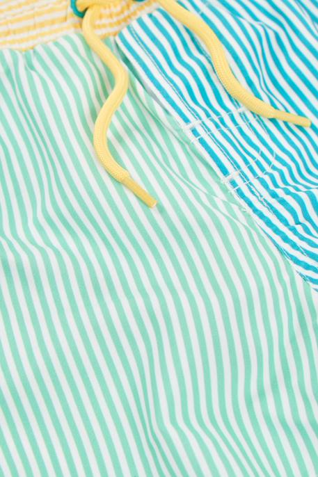 Maillot de bain en tissu recyclé à rayures Blanc 3 - vertbaudet enfant 