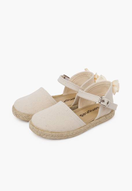 Espadrilles cérémonie nœud arrière en gros-grain Blanc+Écru 10 - vertbaudet enfant 